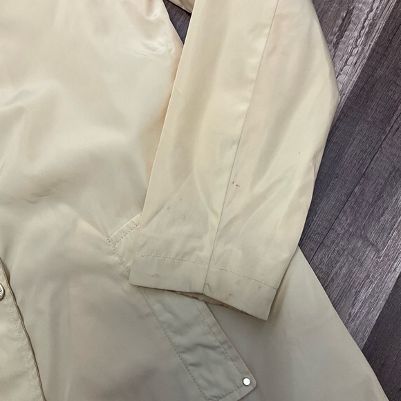 Via Spiga Women’s Mock Neck Plain Long Sleeve Raincoat Sz Extra Small In Yellow - Picture 6 of 16